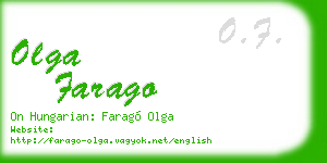 olga farago business card